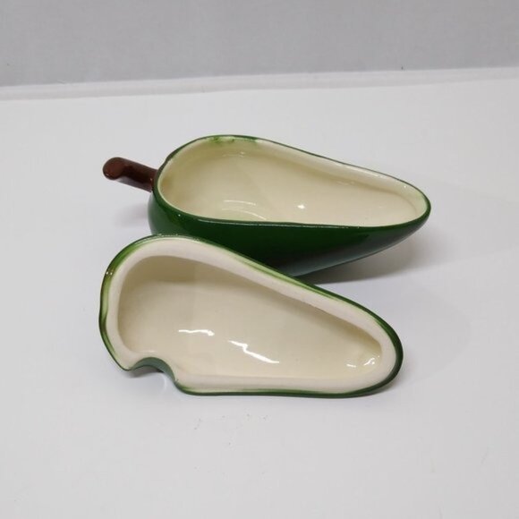 Jalapeno Pepper Condiment Dish w/ Lid Ladle Not Included Baby Pepper Lid Knob - Picture 6 of 7